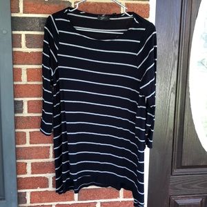 Cute navy and gray stripe tunic